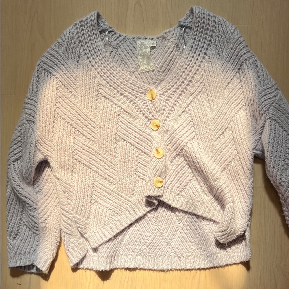 Sadie & Sage Lavender Knit Cardigan